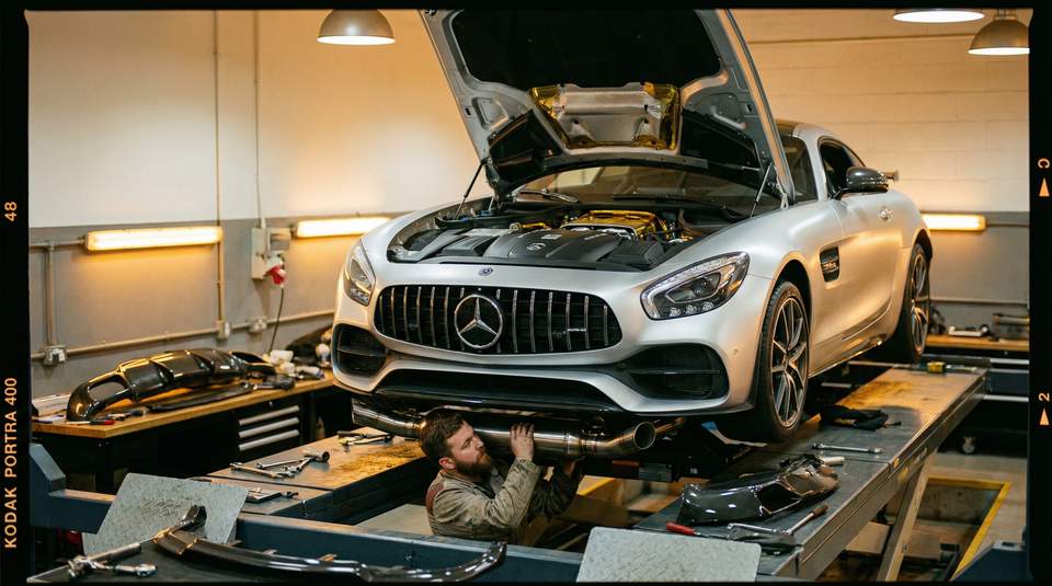 麻豆视频：奔驰AMG排气改装视频